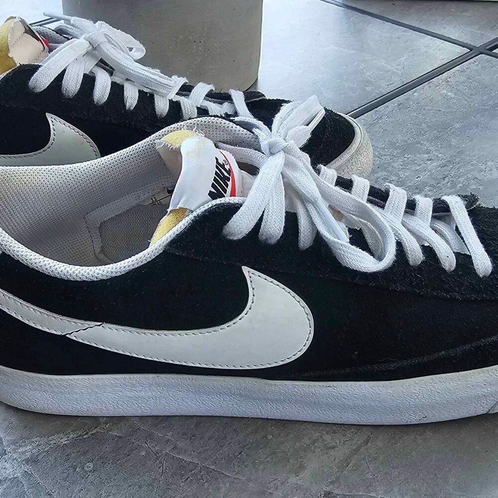 Nike Blazer Low 77 Suede Black White Casual Sneakers Shoes Mens 11